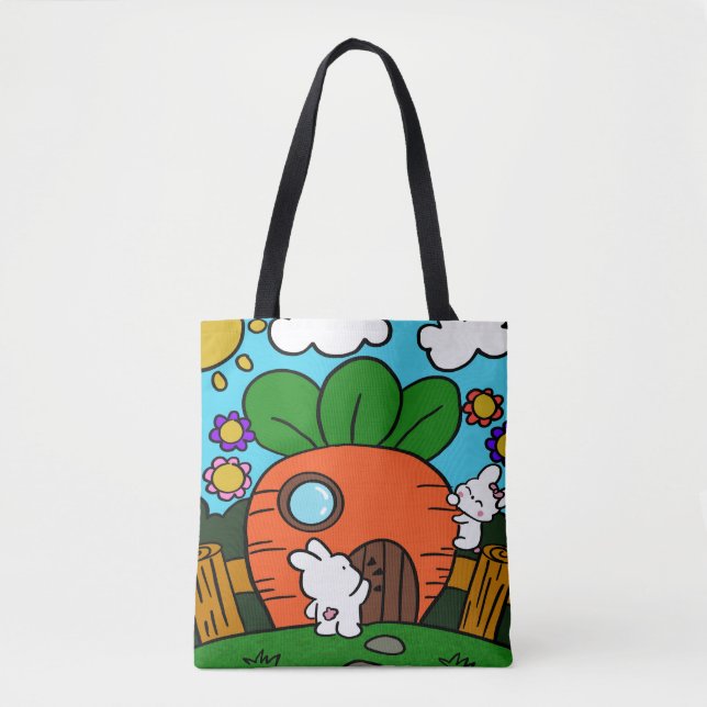 Bolsa Tote casa de bunny (Frente)