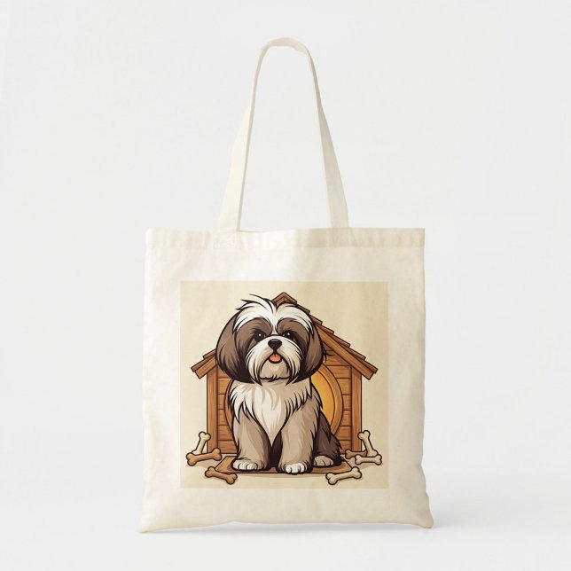 Bolsa Tote Casa de Cachorro Shih Tzu Divertida  (Shih Tzu Fans!)
