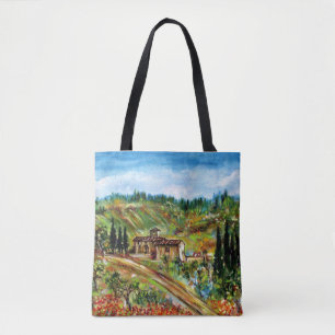 BOLSA TOTE CASA DE FAZENDA ANTIGA NA PAISAGEM DA TÚSCULA