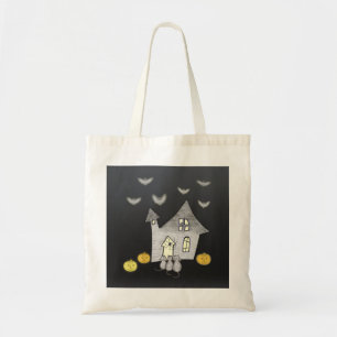 Bolsa Tote Casa De Halloween, Gatos Pretos, Morcegos