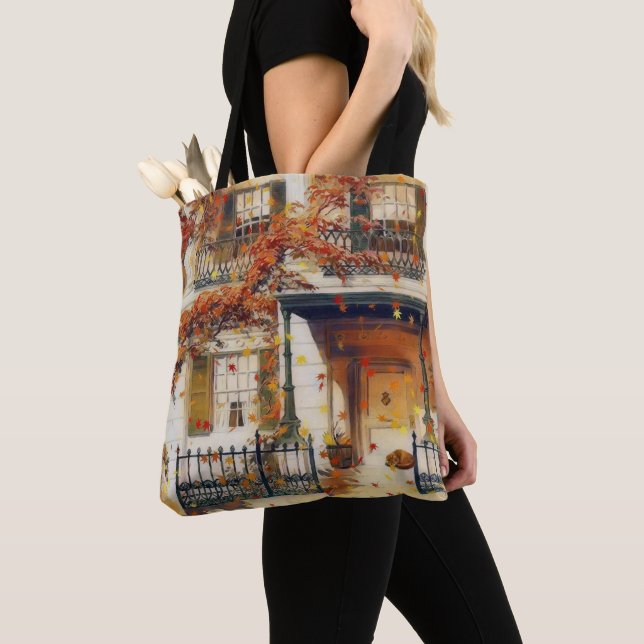 Bolsa Tote Casa de outono mágica (Close Up)