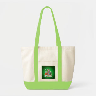 Bolsa Tote CASA de PÃO-DE-ESPÉCIE do FELIZ NATAL por SHARON