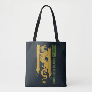 Bolsa Tote Casa do Dragão Ano Novo Dourado e Verde 恭 喜 發 財