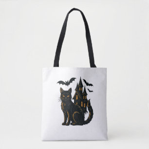 Bolsa Tote Casa e gato assombrados