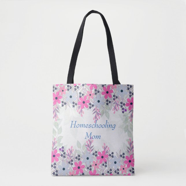Bolsa Tote Casa Floral Puro, Escolher Mãe (Frente)