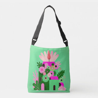 Bolsa Tote Casa Floral Verde