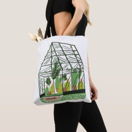 Bolsa Tote Casa Verde Botânica Moderna Verde