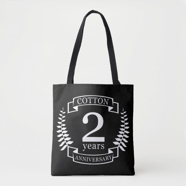 Bolsa Tote Casado de algodão 2 anos (Frente)