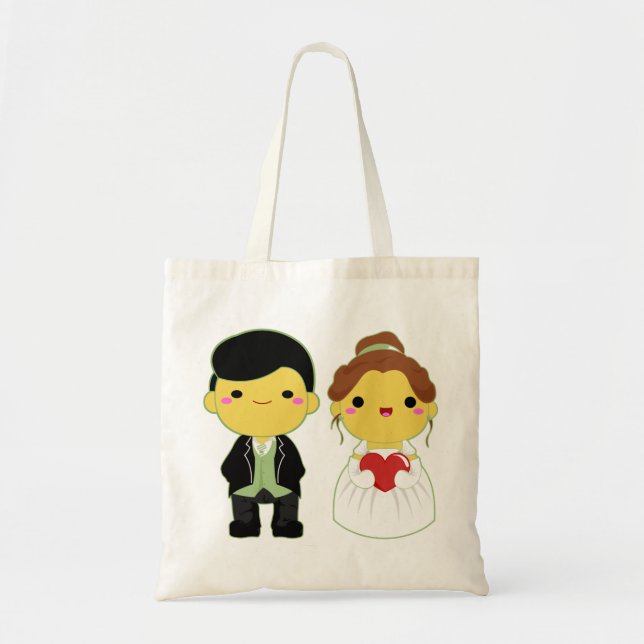 Bolsa Tote Casal bonito do casamento - 02 (Frente)