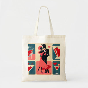 Bolsa Tote Casal Dançando no Dia dos Namorados em Estilo Mode