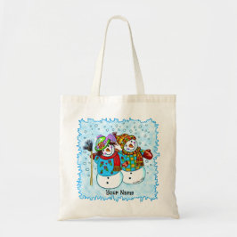 Bolsa Tote Casal de Boneco de Neve