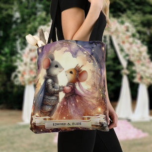 Bolsa Tote Casal De Casamento De Fairytale Whimsical Personal