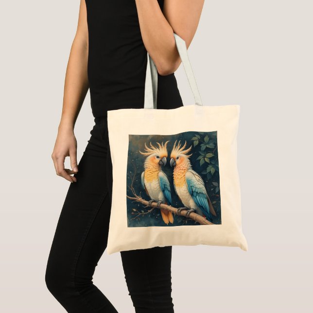 Bolsa Tote Casal de Cenoura Cockatoo (Frente (produto))