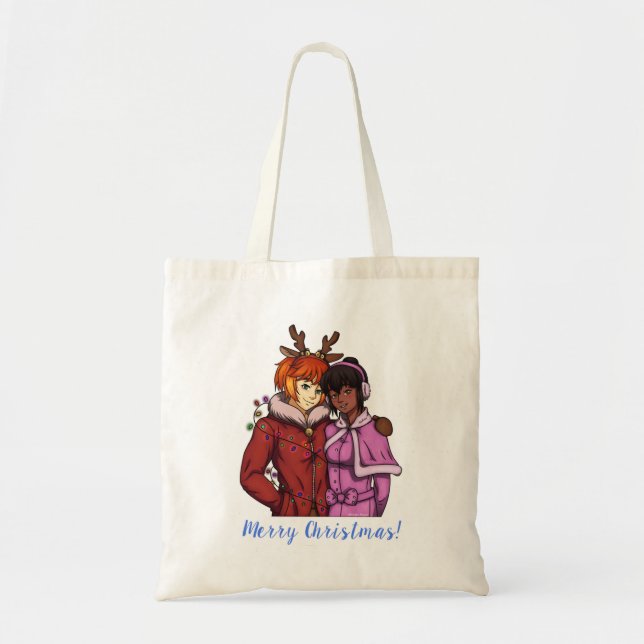 Bolsa Tote Casal de Natal (Frente)