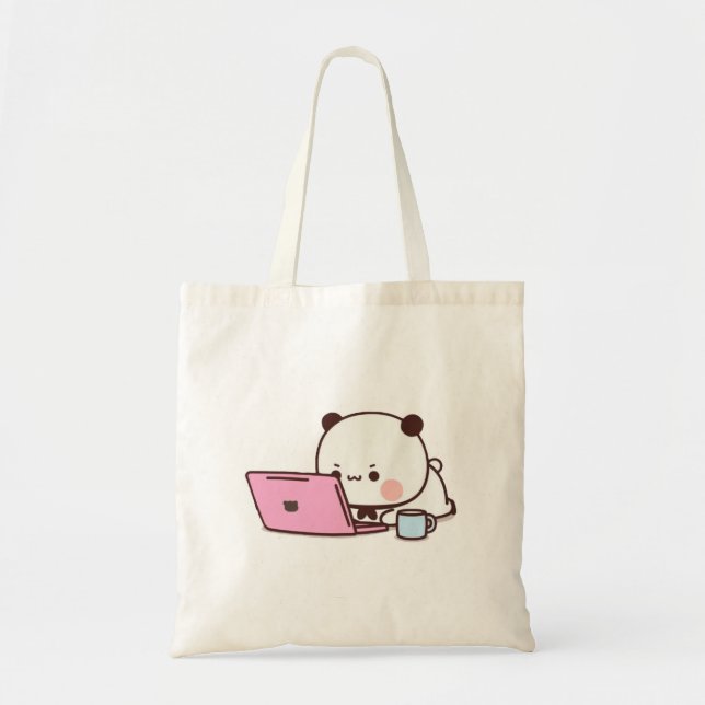 Bolsa Tote Casal Do Urso De Panda E Brownie (Frente)