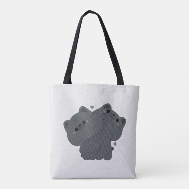 Bolsa Tote Casal francês Buldogue (Verso)