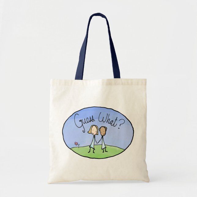 Bolsa Tote Casal Lésbico Bonito Sabe O Que (Frente)