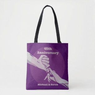 Bolsa Tote Casal romântico de aniversário de cliente de mãos