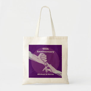 Bolsa Tote Casal romântico de aniversário de cliente de mãos
