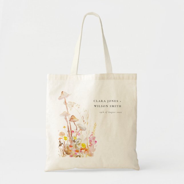 Bolsa Tote Casamento Botânico de Chic Wildflower Autumn (Frente)