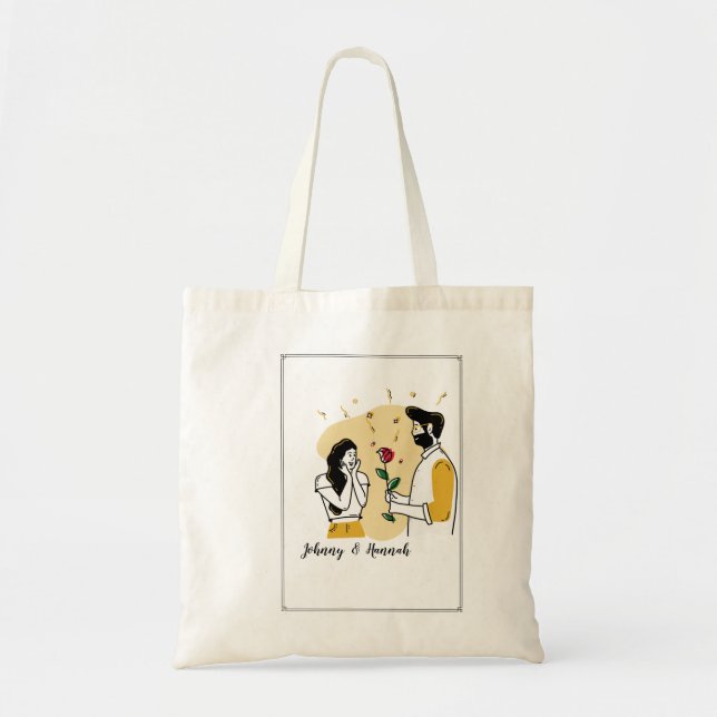 Bolsa Tote casamento casal (Frente)