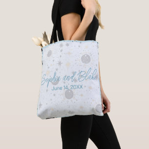 Bolsa Tote Casamento Celestial Ouro Preto Azul
