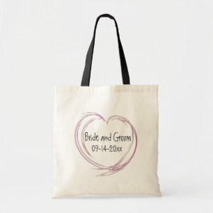 Bolsa Tote Casamento com Abstrato cor-de-rosa