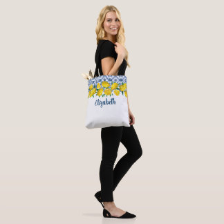 Bolsa Tote Casamento com Bridesmaid, Azulejo Azul Italiano Le