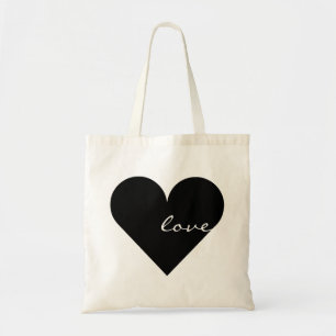 Bolsa Tote Casamento de Amor de Coração Negro