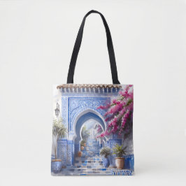 Bolsa Tote Casamento de Azulejos de Bougainvillea, cor-de-ros