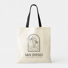 Bolsa Tote Casamento de Boas-vindas ao Casamento de San Diego