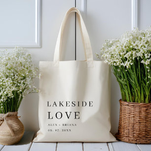 Bolsa Tote Casamento de Boas-vindas ao Lado do Elegante Moder