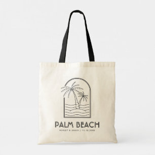 Bolsa Tote Casamento de boas-vindas ao Palm Beach