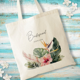 Bolsa Tote Casamento de Destino de Borracha Tropical