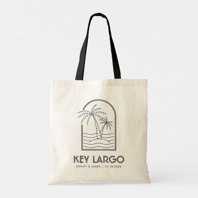 Bolsa Tote Casamento de Destino do Final de Semana de Largo (Verso)