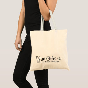 Bolsa Tote Casamento de Destino Personalizado Boas-vindas a N