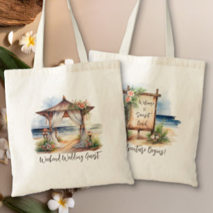 Bolsa Tote Casamento de Fim de Semana na Praia Personalizado