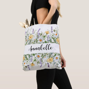 Bolsa Tote Casamento de flor selvagem Bridesmaid Gift Floral