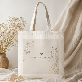 Bolsa Tote Casamento de Flor Silvestre Elegante