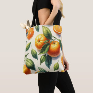Bolsa Tote Casamento De Folhas De Laranja De Citros