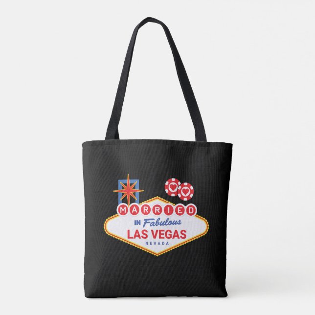 Bolsa Tote Casamento de Las Vegas - Casal casado em Las Vegas (Verso)
