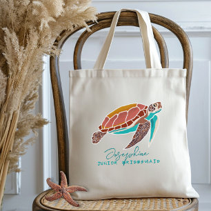 Bolsa Tote Casamento de Praia da Sea Turtle Girl