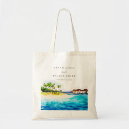 Bolsa Tote Casamento de praia em Villa Seascape, tropical Ove