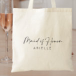 Bolsa Tote Casamento de solteira de presentes de Madrinha de<br><div class="desc">Este bolsa mínimo e elegante é o saco de Madrinha de casamento perfeito para uma Bachelorette,  como presente para a manhã do seu casamento,  ou usado em uma proposta de Madrinha de casamento. O nome na frente e os detalhes no verso podem ser editados.</div>