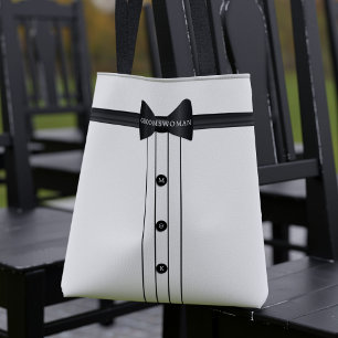 Bolsa Tote Casamento de Tie Groomswoman, Arco do partido de s