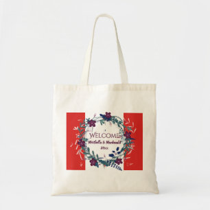Bolsa Tote CASAMENTO DO CANADÁ BEM-VINDO Destino Floral