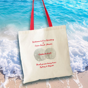 Bolsa Tote Casamento dos Dólares de Areia Bem-Vindo Dupla La