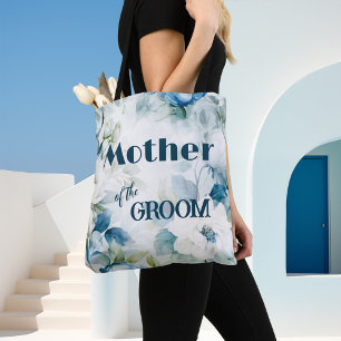 Bolsa Tote Casamento Elegante das Flores de Água Teal