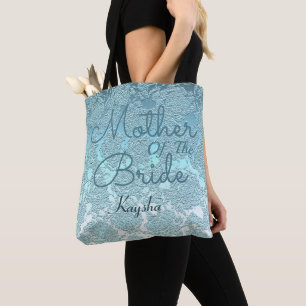 Bolsa Tote Casamento Elegante De Tartaruga Teal Mãe Da Noiva