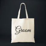 Bolsa Tote Casamento Elegante Personalizado<br><div class="desc">Saco de casamento do noivo Elegante Personalizado</div>